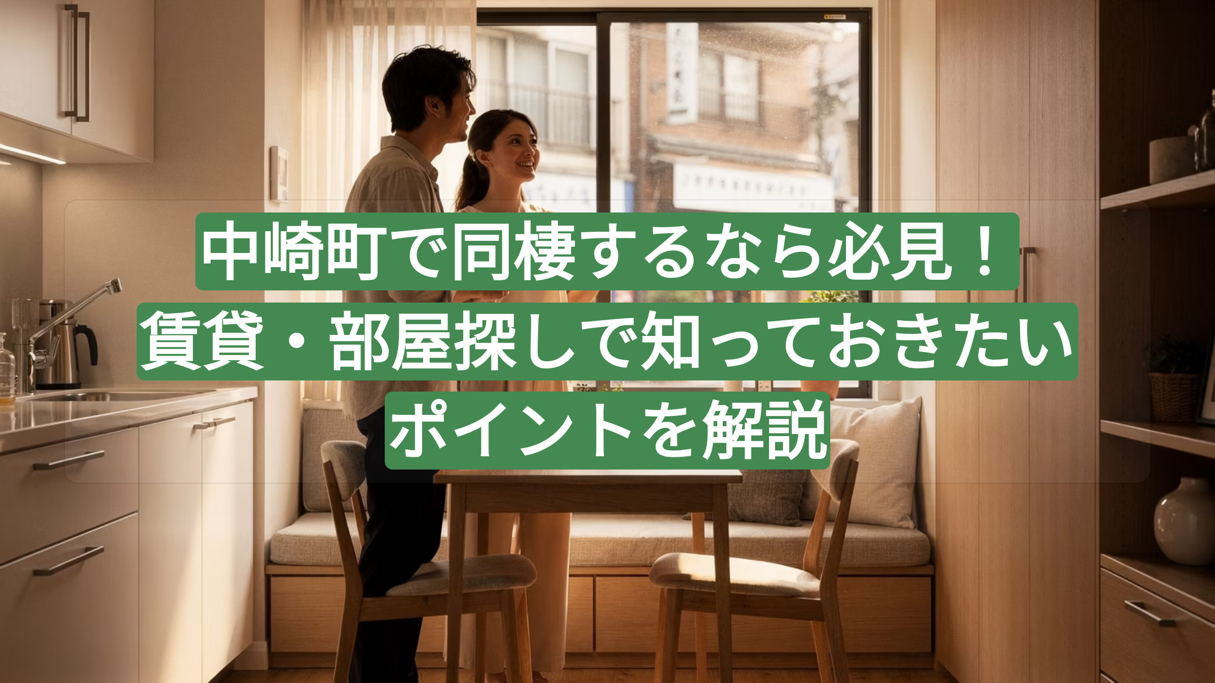 中崎町で同棲するなら必見！賃貸・部屋探しで知っておきたいポイントを解説の画像