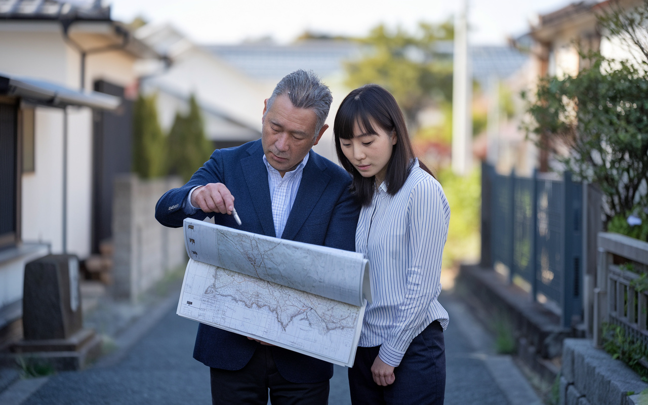 稲沢市の相続土地で現況測量を確認！境界確定測量で筆界を明確にして安心相続の画像