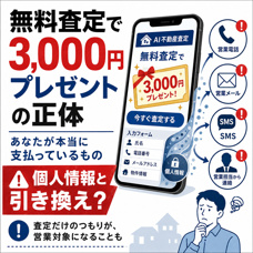 「無料査定で3,000円」プレゼントの正体――あなたが本当に支払っているものの画像