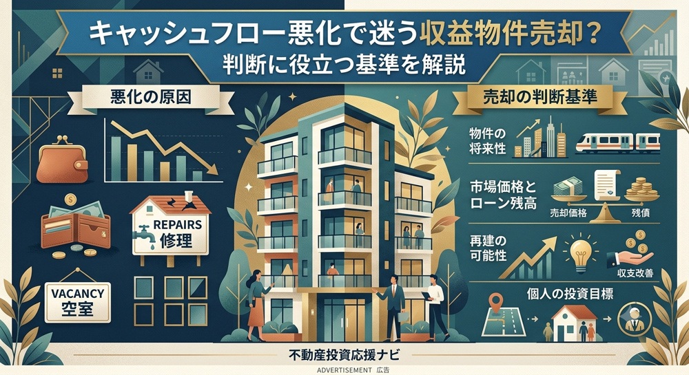 キャッシュフロー悪化で迷う収益物件売却？判断に役立つ基準を解説の画像
