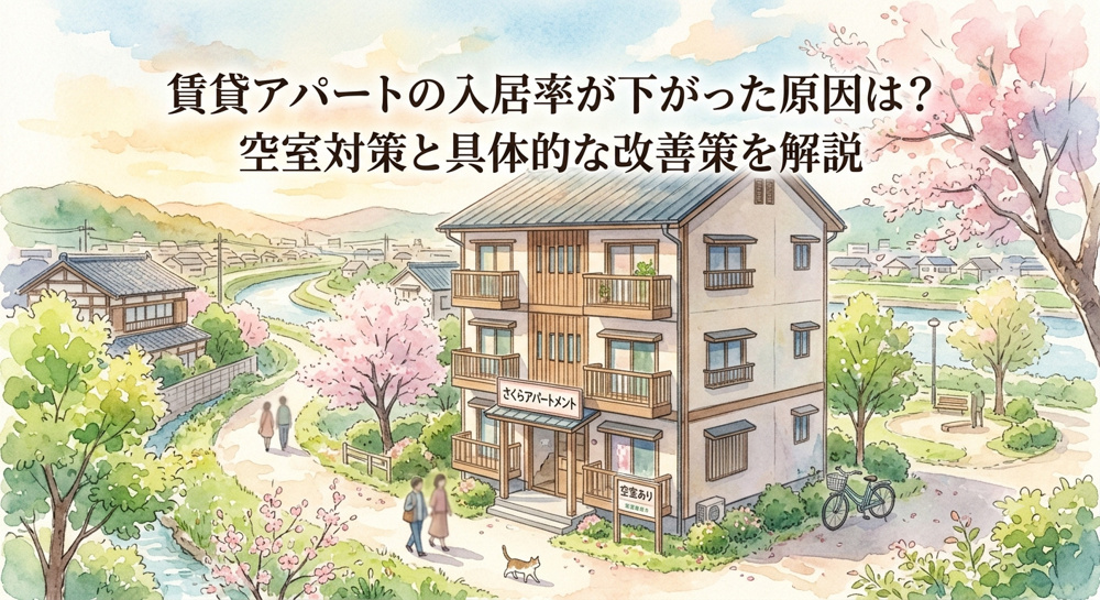 賃貸アパートの入居率が下がった原因は？空室対策と具体的な改善策を解説の画像