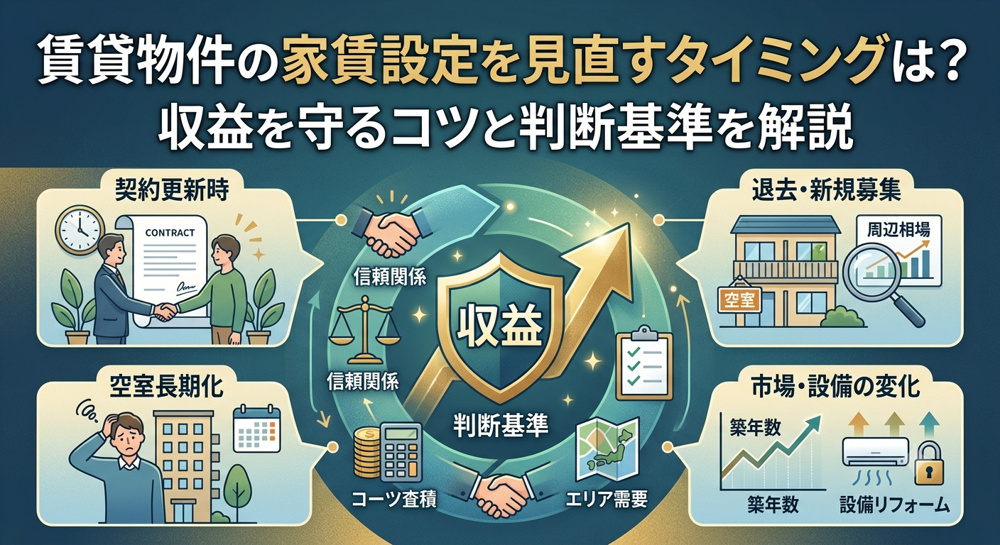 賃貸物件の家賃設定を見直すタイミングは？収益を守るコツと判断基準を解説の画像