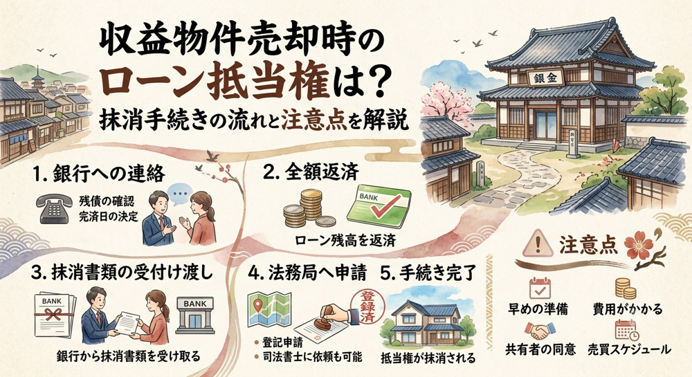 収益物件売却時のローン抵当権は？抹消手続きの流れと注意点を解説の画像