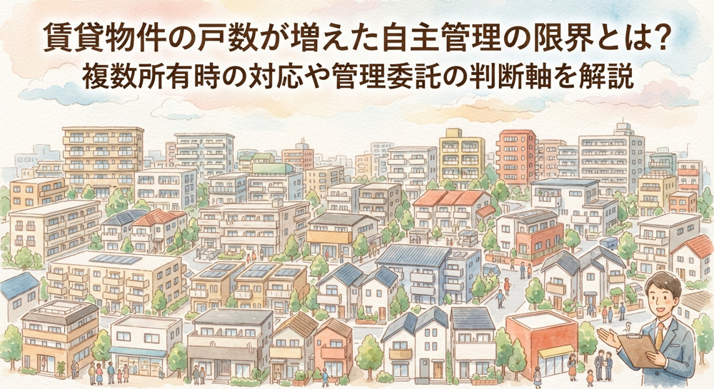 賃貸物件の戸数が増えた自主管理の限界とは？複数所有時の対応や管理委託の判断軸を解説の画像
