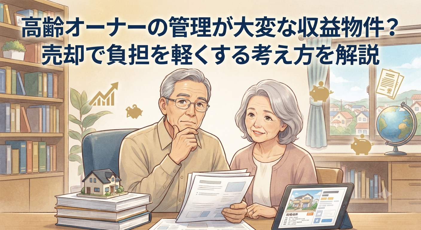 高齢オーナーの管理が大変な収益物件？売却で負担を軽くする考え方を解説の画像