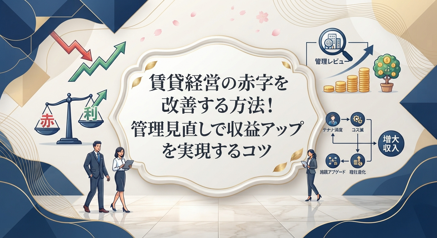 賃貸経営の赤字を改善する方法!管理見直しで収益アップを実現するコツの画像