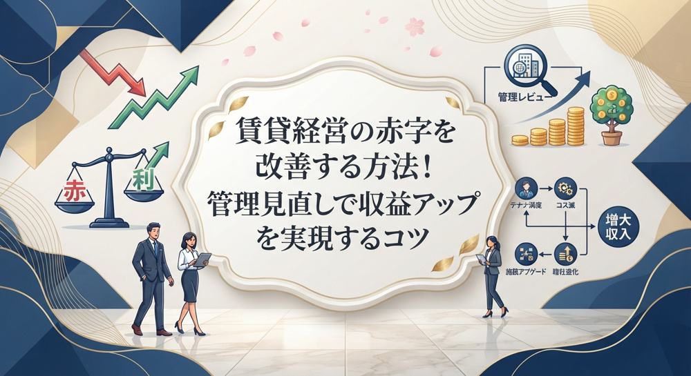賃貸経営の赤字を改善する方法！管理見直しで収益アップを実現するコツの画像