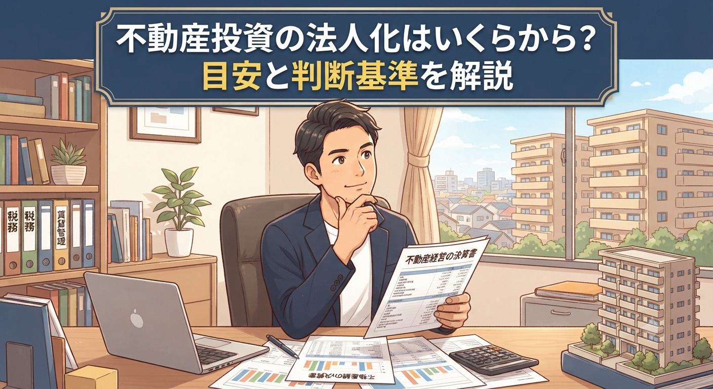 不動産投資の法人化はいくらから?目安と判断基準を解説の画像