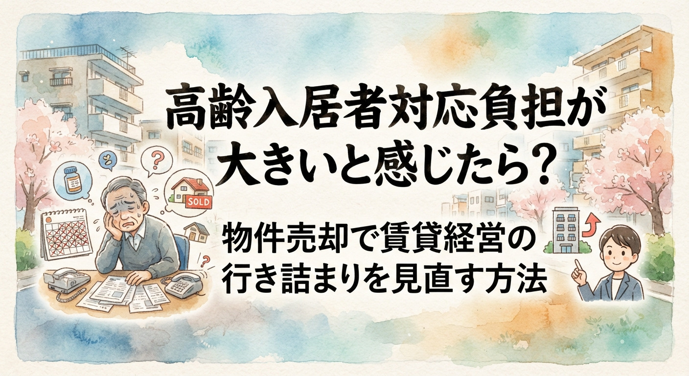 高齢入居者対応負担が大きいと感じたら？物件売却で賃貸経営の行き詰まりを見直す方法の画像