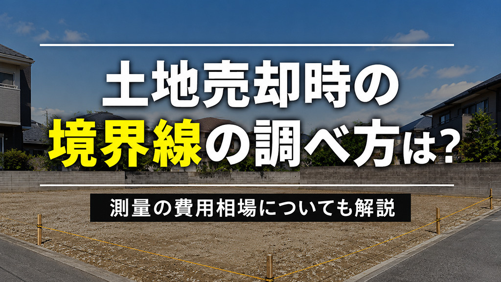 土地売却時の境界線の調べ方は？測量の費用相場についても解説の画像
