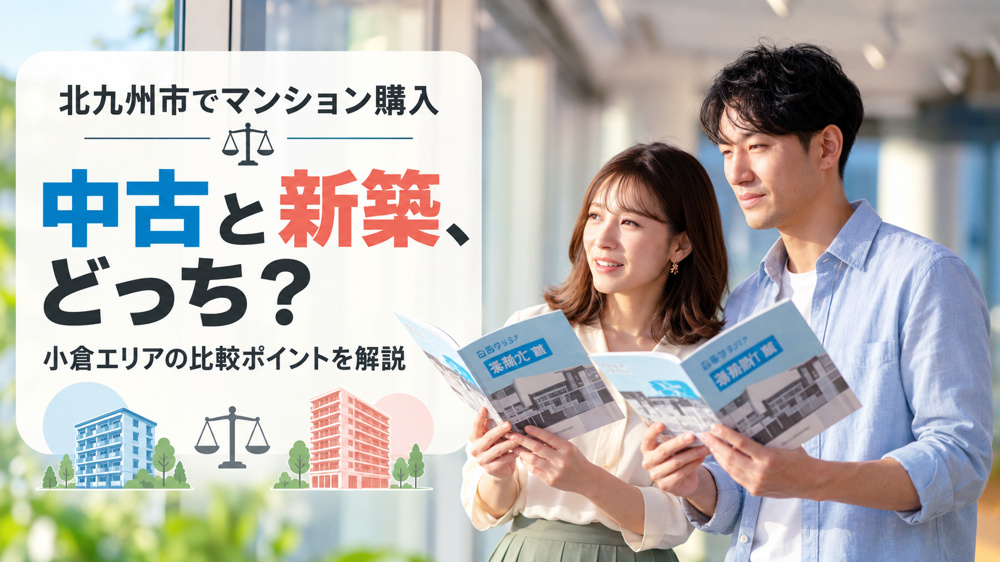 北九州市でマンション購入を検討中？中古と新築の比較ポイントを小倉エリアで解説の画像