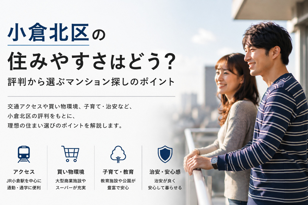 小倉北区の住みやすさはどう？評判から選ぶマンション探しのポイントの画像