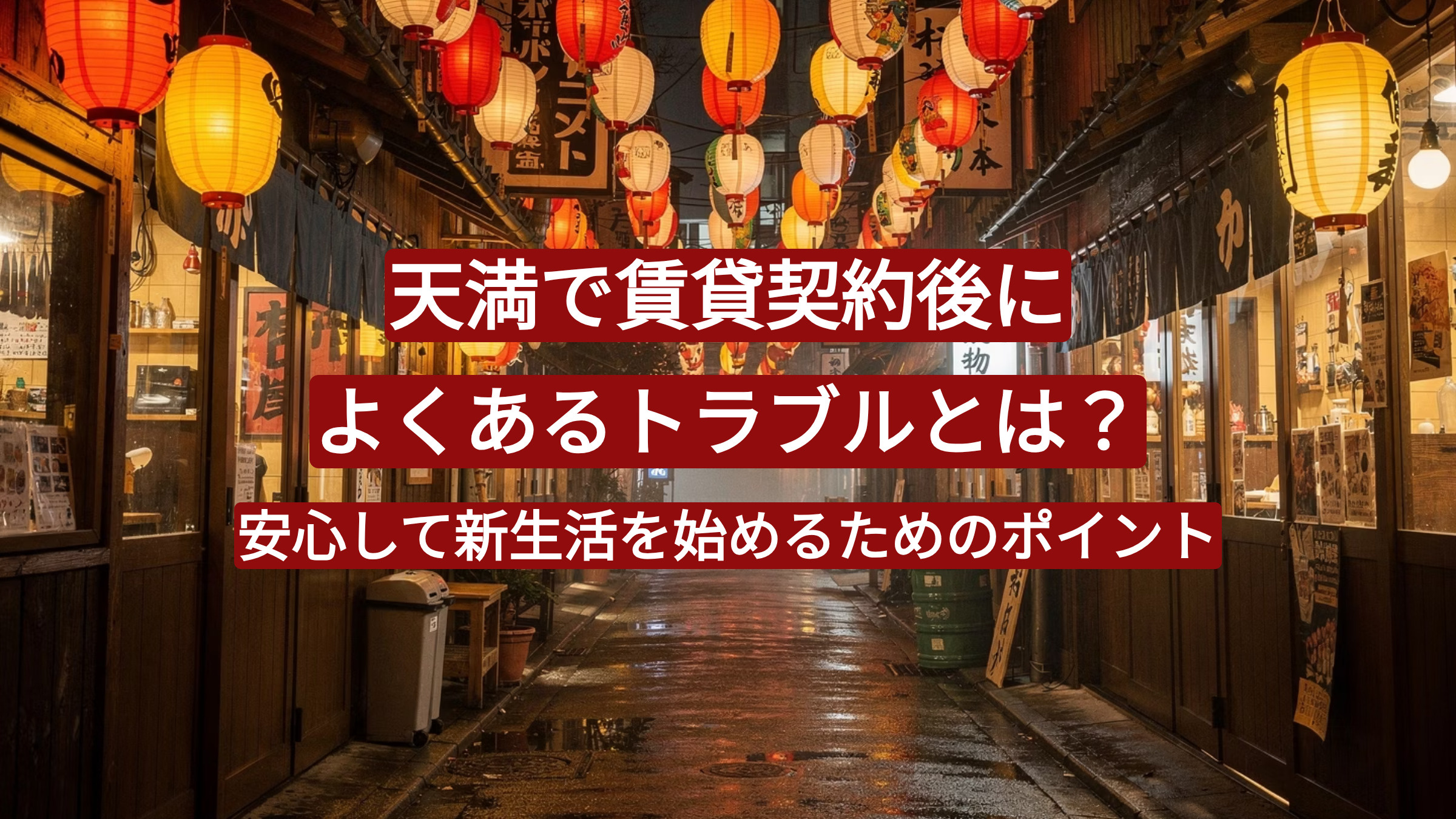 天満で賃貸契約後によくあるトラブルとは？安心して新生活を始めるためのポイントの画像