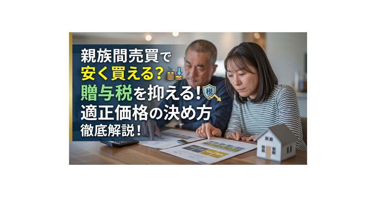 親族間売買で不動産を相場より安く買える？贈与税を抑える適正価格の決め方を解説の画像