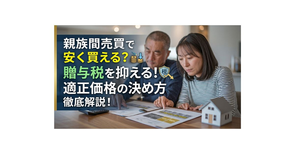 親族間売買で不動産を相場より安く買える？贈与税を抑える適正価格の決め方を解説の画像