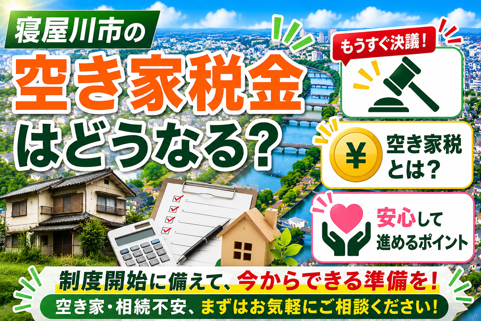 寝屋川市の空き家税金はどうなる？今からできる対策と安心して進めるポイントの画像