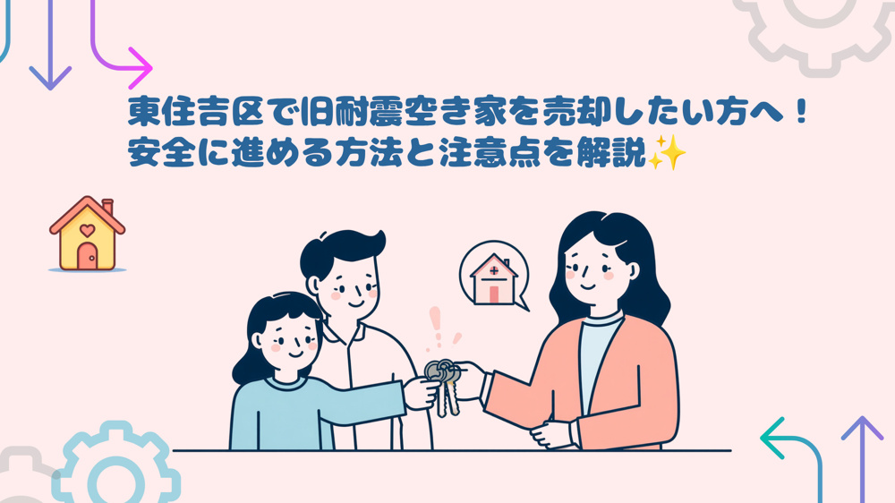東住吉区で旧耐震空き家を売却したい方へ！安全に進める方法と注意点を解説の画像