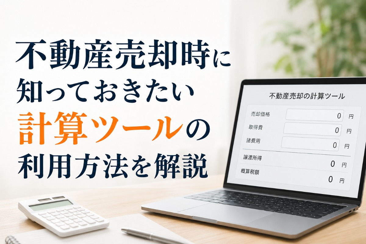 不動産売却時に知っておきたい計算ツールの利用方法を解説の画像