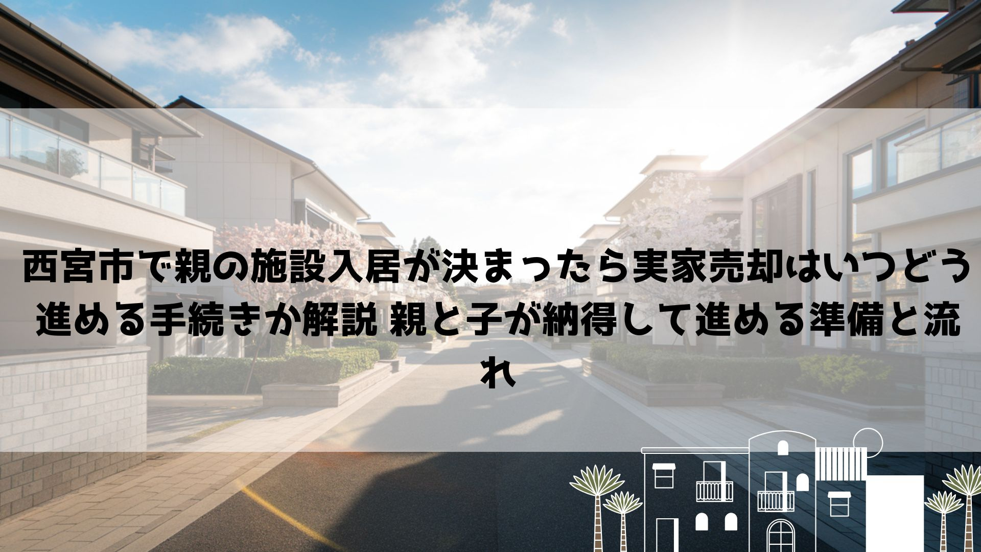 【2026年最新】西宮市で親の施設入居が決まったら実家売却はいつどう進める手続きか解説 親と子が納得して進める準備と流れの画像