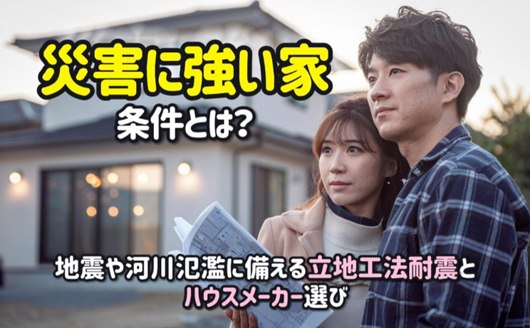 災害に強い家の条件とは？地震や河川氾濫に備える立地工法耐震とハウスメーカー選びの画像