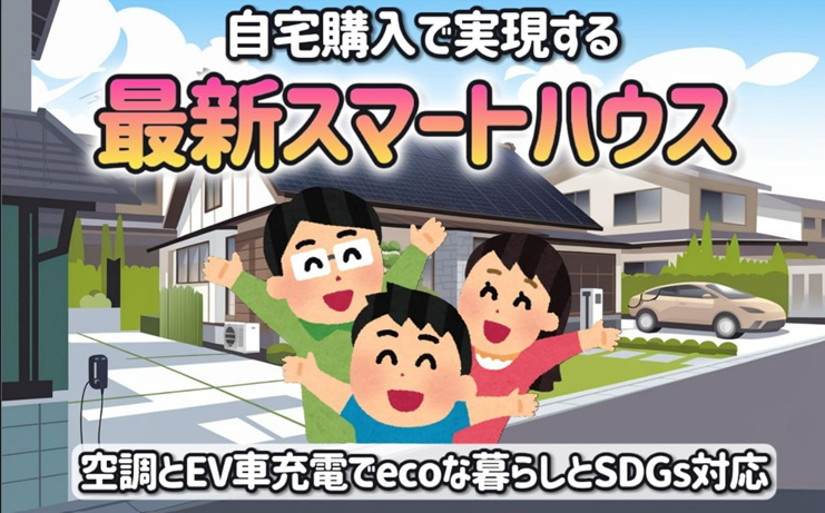 自宅購入で実現する最新スマートハウス！空調とEV車充電でecoな暮らしとSDGs対応の画像