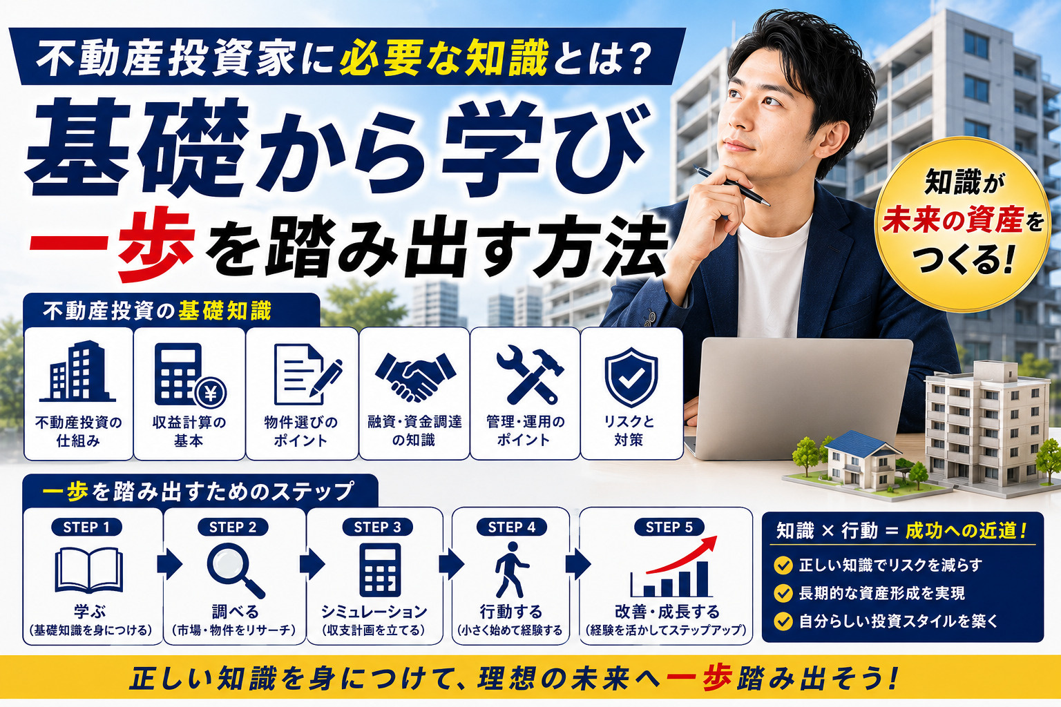 不動産投資家に必要な知識とは？基礎から学び一歩を踏み出す方法の画像
