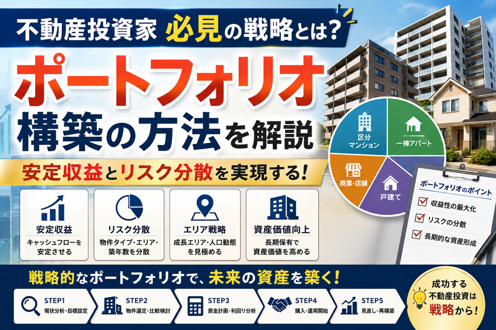 不動産投資家必見の戦略とは？ポートフォリオ構築の方法を解説の画像