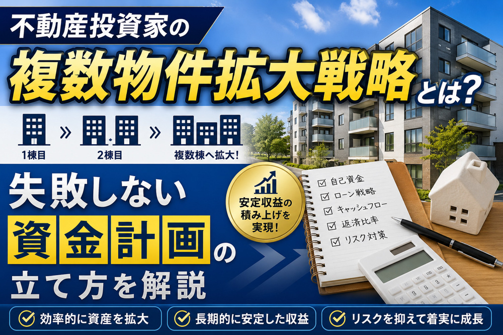 不動産投資家の複数物件拡大戦略とは？失敗しない資金計画の立て方を解説の画像