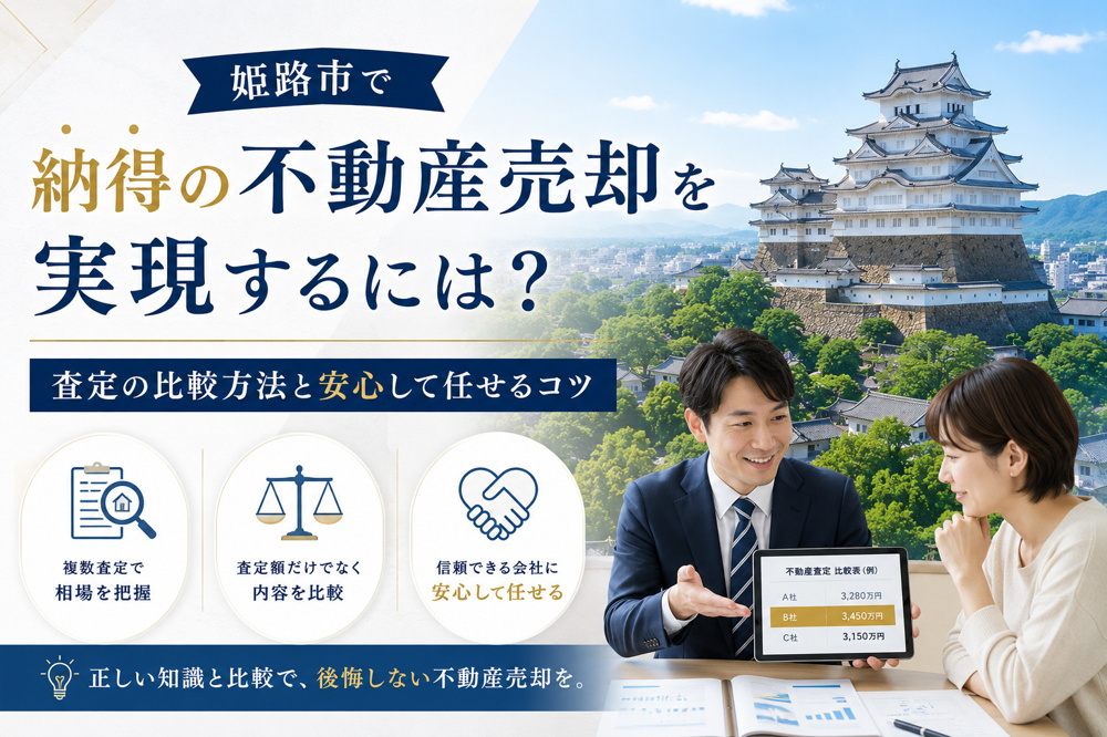 姫路市で納得の不動産売却を実現するには？【2026年最新】査定の比較方法と安心して任せるコツの画像
