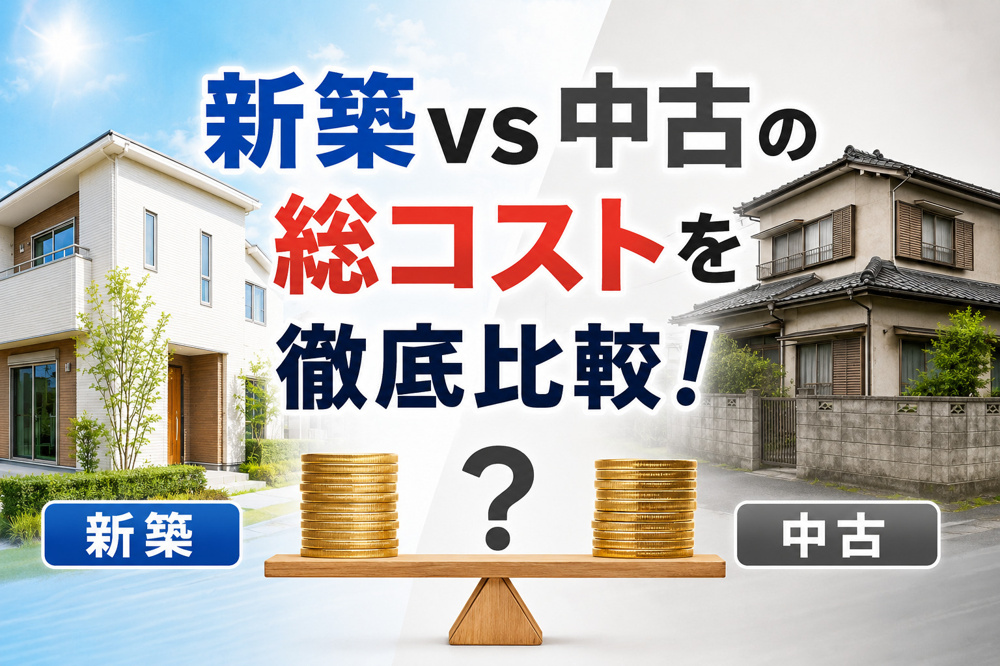 新築vs中古の総コストを徹底比較！の画像