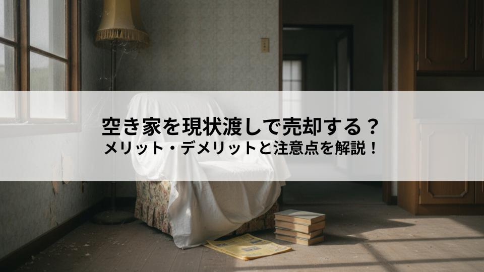 空き家を現状渡しで売却する？メリット・デメリットと注意点を解説！の画像