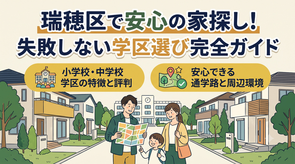 瑞穂区で新築一戸建て探しをする前に確認したい小学校中学校学区情報とは？子育てファミリー向けの安心できる選び方ガイドの画像