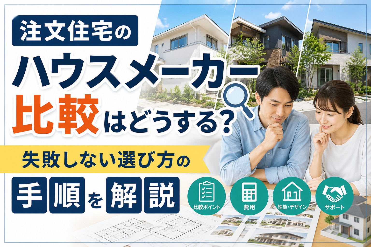 注文住宅のハウスメーカー比較はどうする？失敗しない選び方の手順を解説の画像