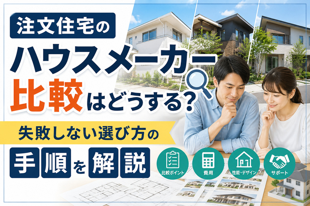 注文住宅のハウスメーカー比較はどうする？失敗しない選び方の手順を解説の画像