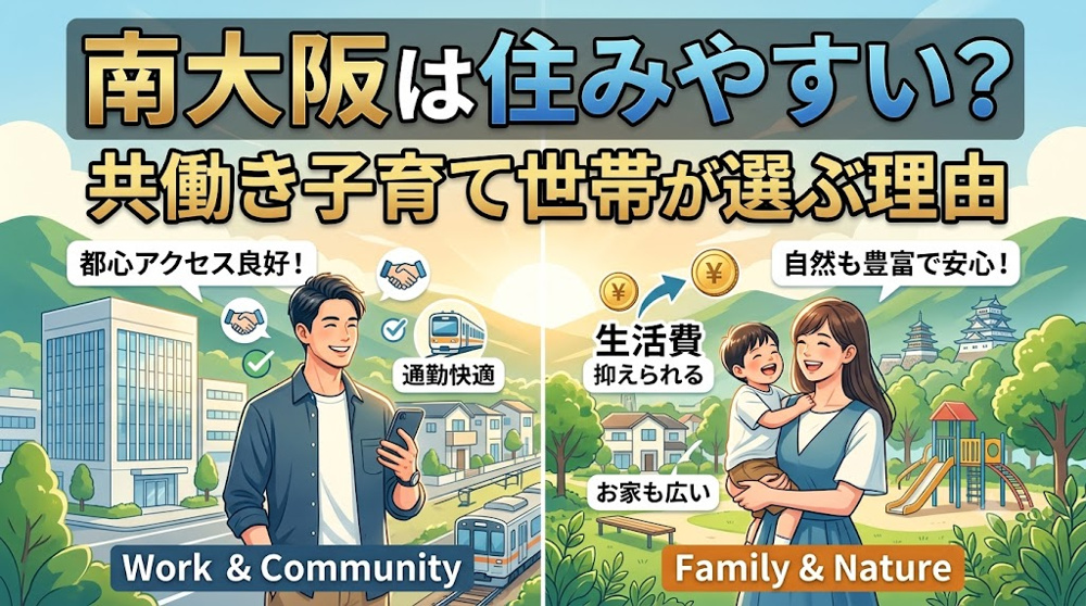 南大阪は住みやすいのか？共働き子育て世帯が選ぶ理由の画像