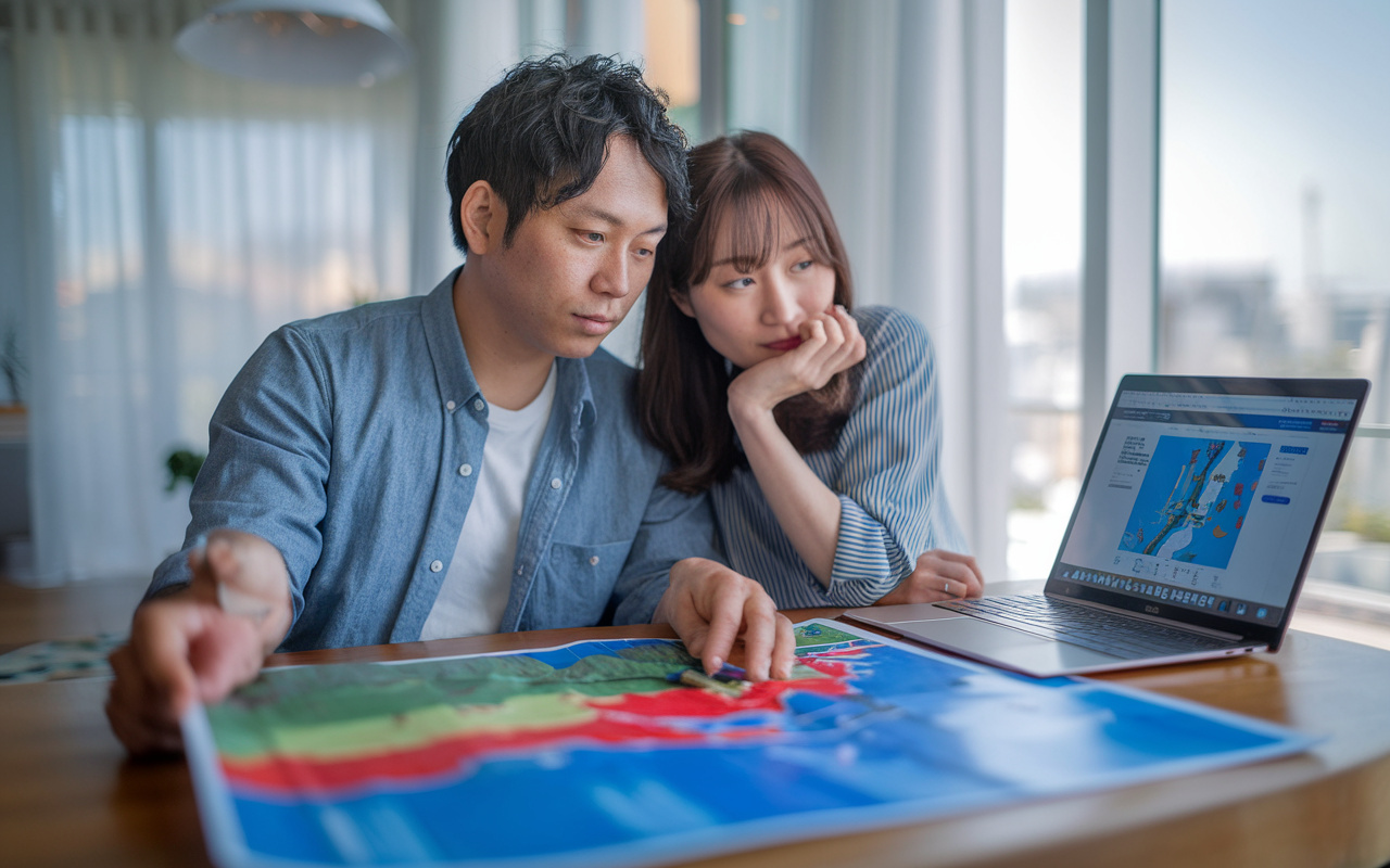 ハザードマップで安心エリア選び！リスクが低いエリアの選び方を解説の画像