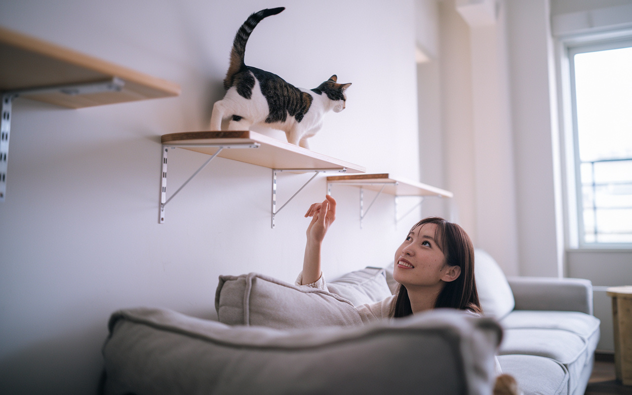 キャットウォーク設置で猫も満足な部屋探し！賃貸マンションで快適に暮らす間取りの工夫の画像