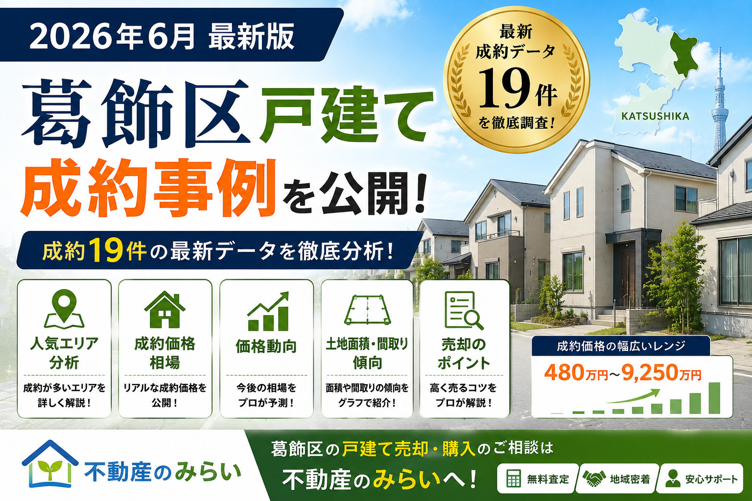【2026年6月最新版】葛飾区戸建て成約事例・売却相場を公開｜19件の最新データから市場動向を徹底解説の画像