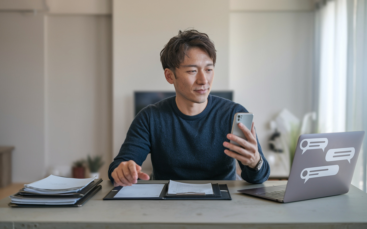 個人オーナー必見管理会社との連絡方法!チャット活用で賃貸経営を効率化するコツの画像