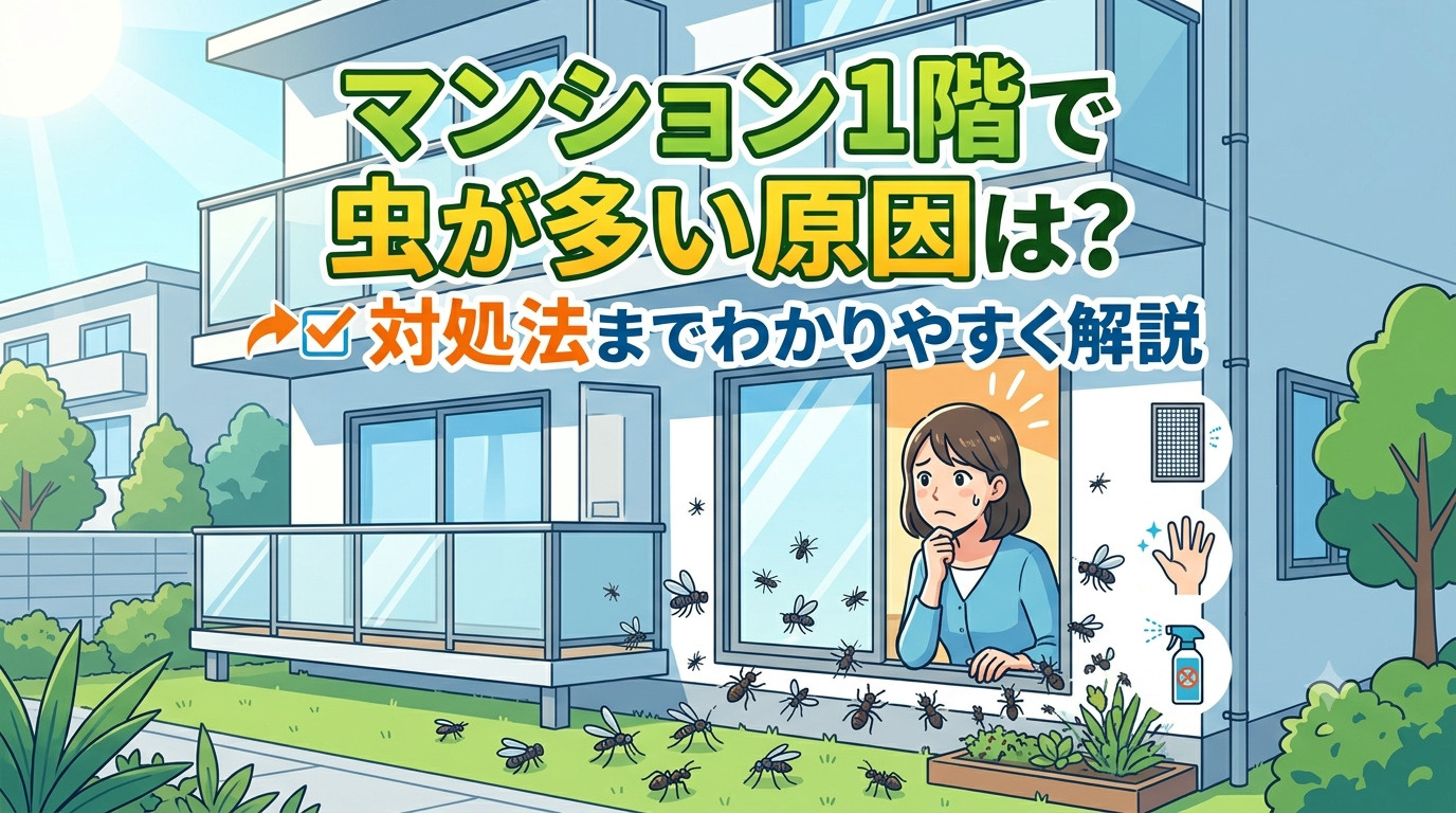 マンション1階で虫が多い原因は?対処法までわかりやすく解説の画像