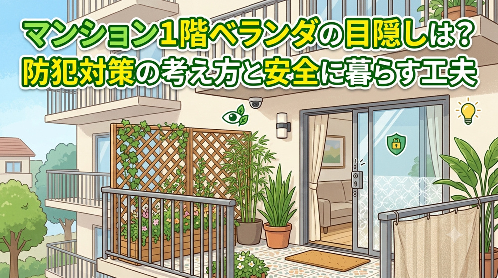 マンション1階ベランダの目隠しは？防犯対策の考え方と安全に暮らす工夫の画像