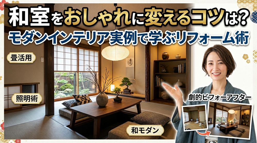 和室をおしゃれに変えるコツは？モダンインテリア実例で学ぶリフォーム術の画像
