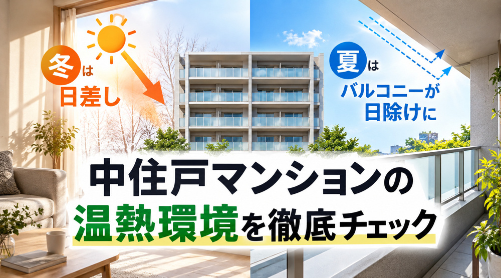 冬は日差し、夏はバルコニーが日除けに。中住戸マンションの温熱環境を徹底チェックの画像