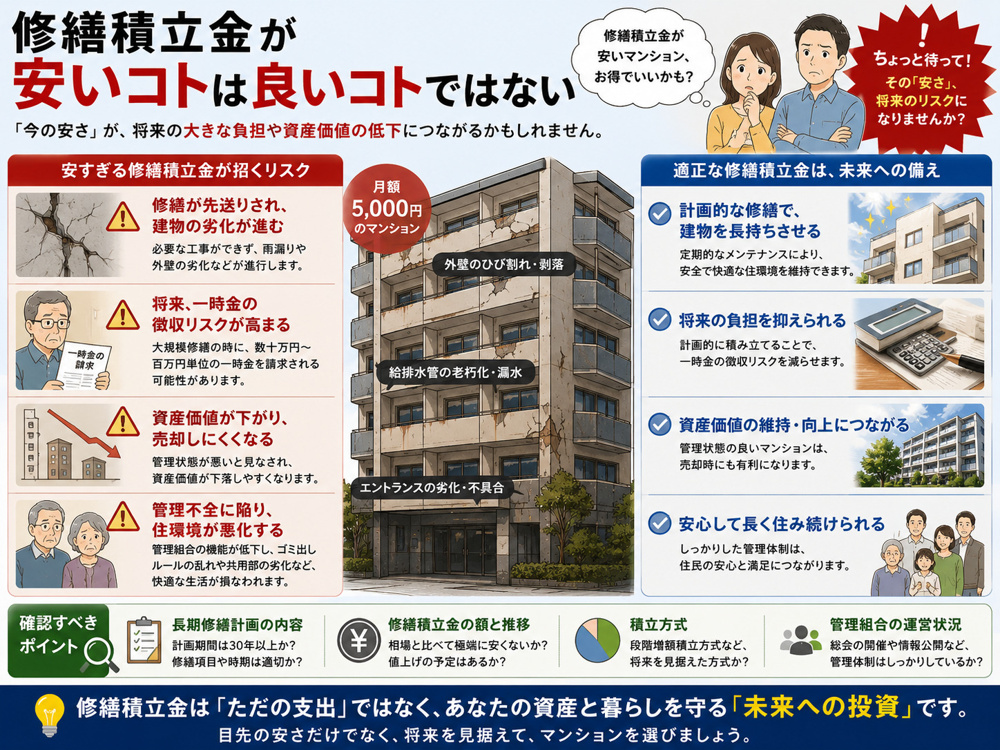 Vol.372  管理費・修繕積立金が安すぎる物件は危険！の画像