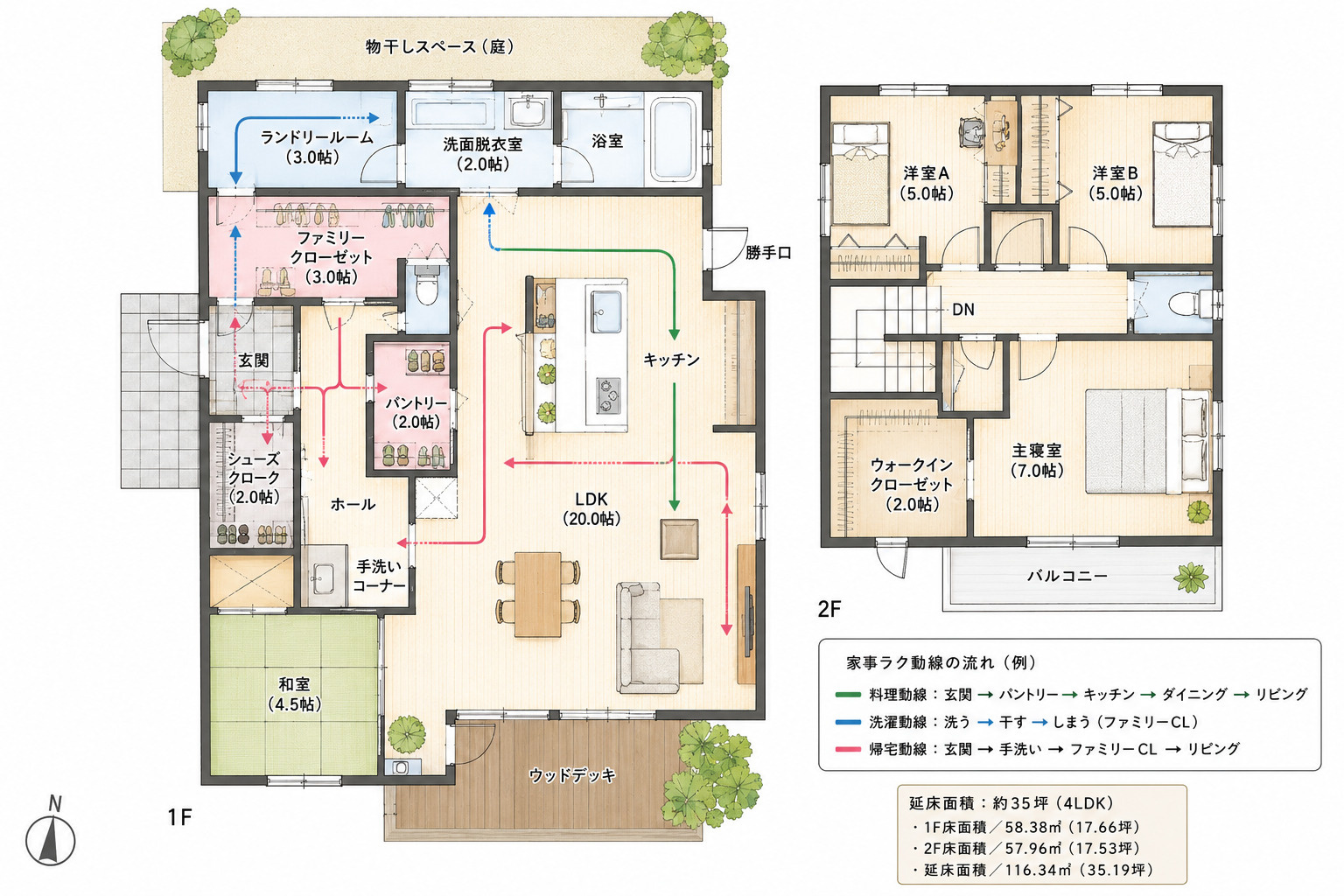 毎日を、心地よく暮らすための間取り。の画像