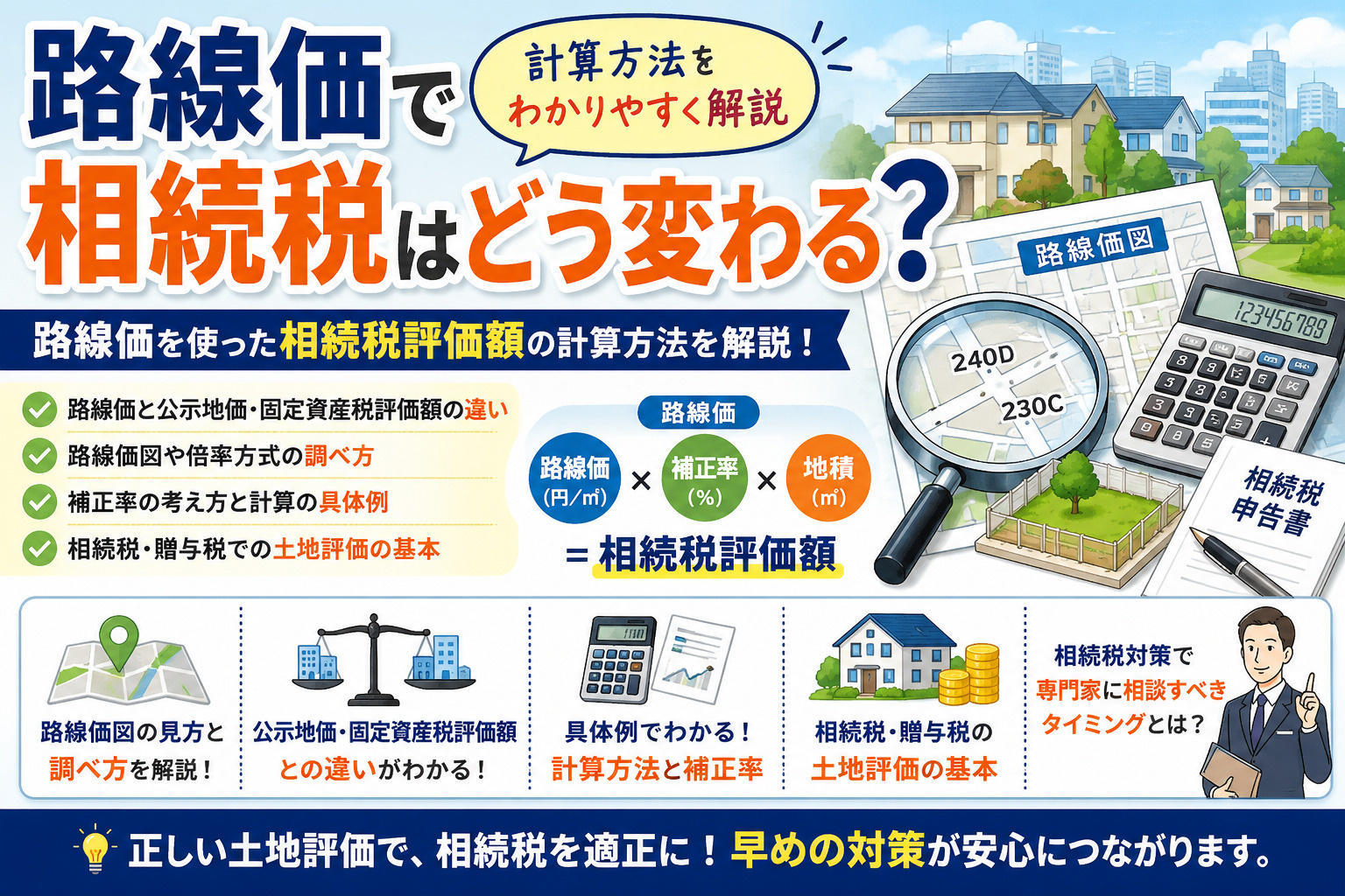 路線価で相続税はどう変わる?計算方法をわかりやすく解説の画像