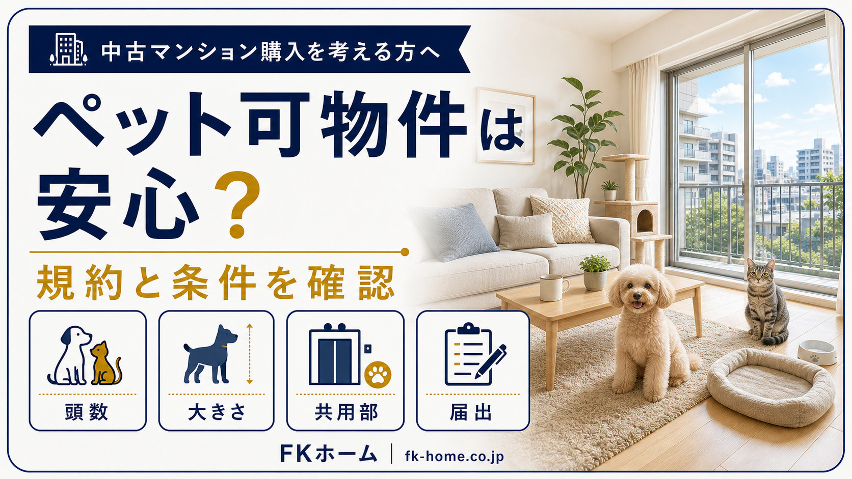中古マンション購入で「ペット可物件」は本当に安心？管理規約・飼育条件・将来トラブルの確認ポイントの画像