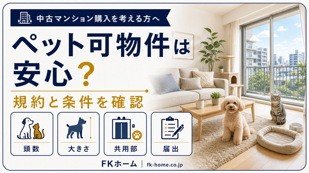 中古マンション購入で「ペット可物件」は本当に安心？管理規約・飼育条件・将来トラブルの確認ポイントの画像