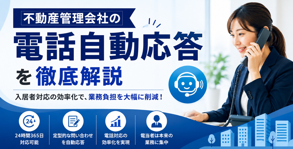 入居者からの電話の7割はAIで対応できる？不動産管理会社の電話自動応答を徹底解説の画像