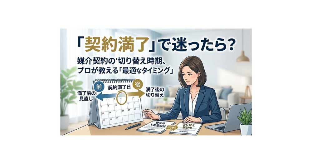 媒介契約の満了前後は要注意？切り替えの最適なタイミングを解説の画像